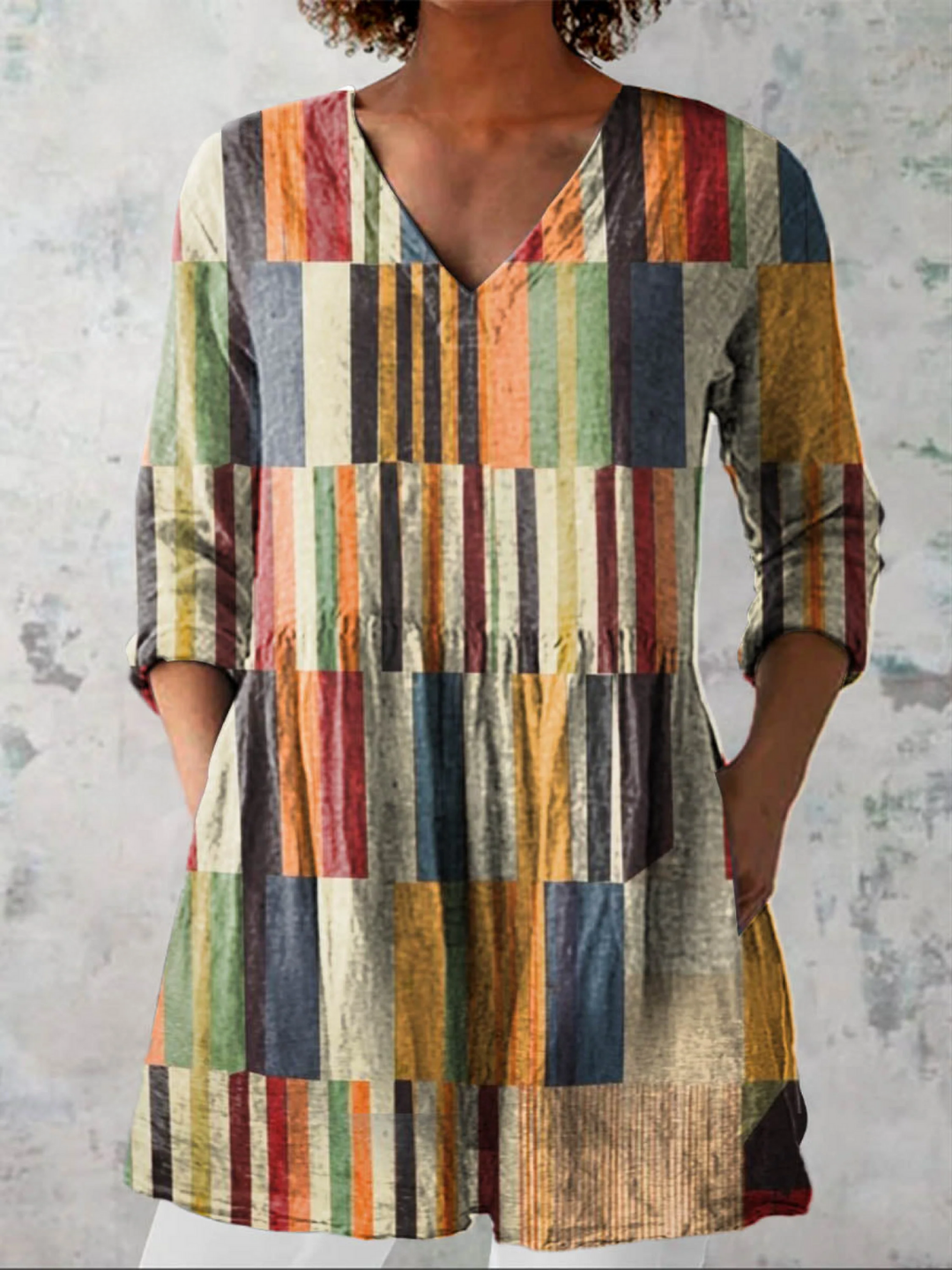 Chiara | Long Blouse with V-Neck